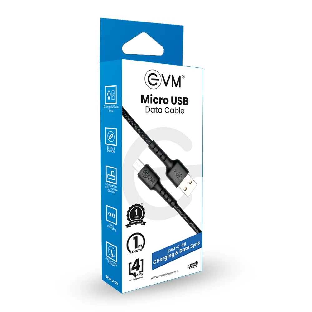 EVM C-011 Micro USB Cable1 M , 4Amp - Image 3