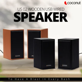 Coconut US02 Wooden Speaker 1 Year Warranty