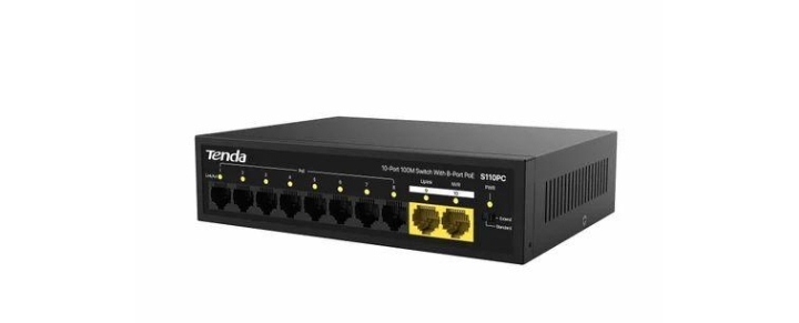 Tenda 8+2 POE Switch S110 55WT Model : S110 - Image 2