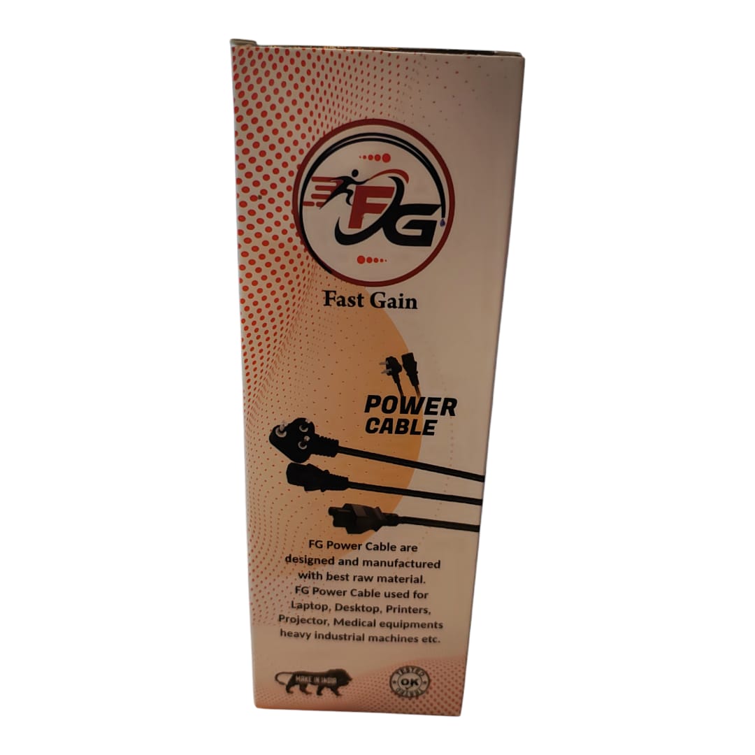 FG Desktop Power Cable 1.8 Meter With Copper & 1 Year Warranty - Image 9