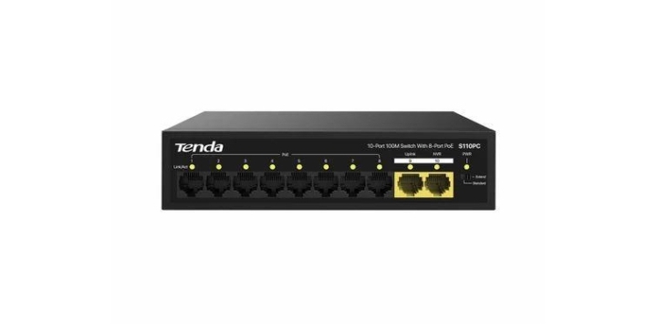 Tenda 8+2 POE Switch S110 55WT Model : S110