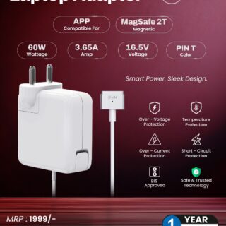 EVM Apple 60W PIN T Laptop Adapter Model no. LAPADP909