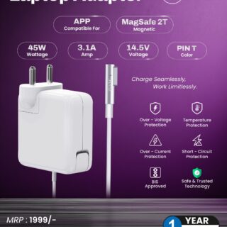 EVM Apple 45W PIN L Laptop Adapter Model no.