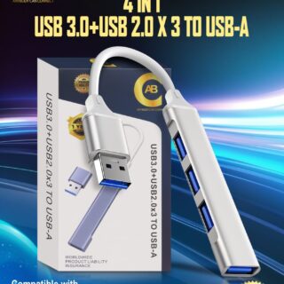 ABC 4 IN 1 USB HUB 3.0 1 YEAR WARRANTY