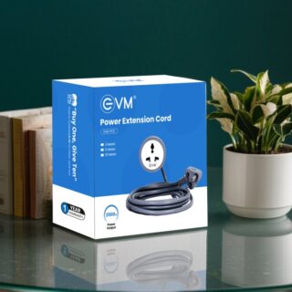 EVM Heavy pure Copper Wire Power Extension Cord EVM-PCE-5M 1 YEAR WARRANTY
