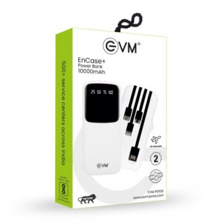 EVM P0108EnCase+ Power Bank 10,000mAh ( Micro ,Lightning,Type-C ) 1 Year warranty