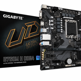 GigabyteB760M H DDR4 Motherboard (Intel B760/LGA 1700) Micro-ATX, PCIe 4.0, Dual M.2, 1GbE LAN, USB 3.2 Gen1