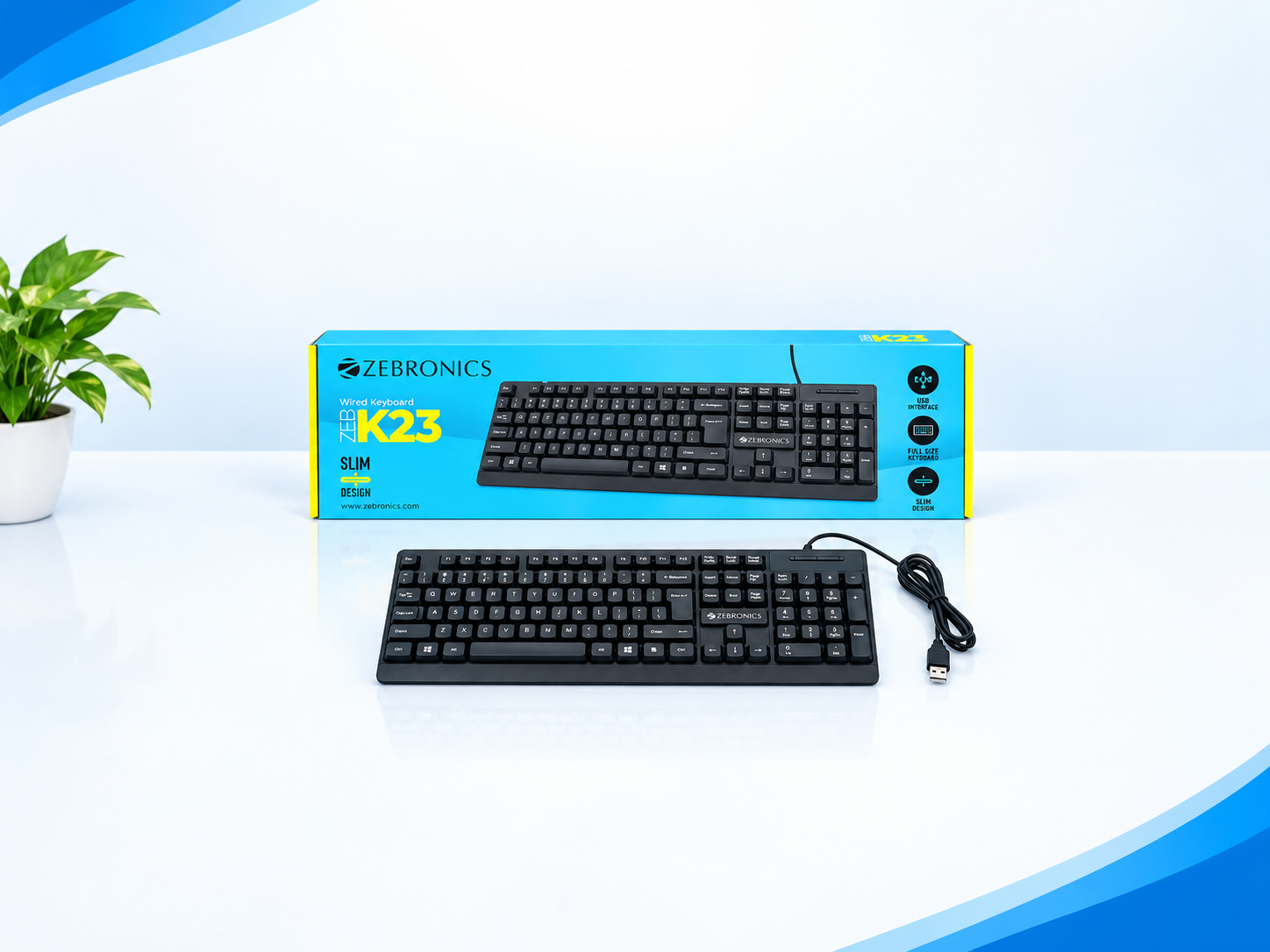 Zebronics ZEB K23 Wired Keyboard , 1 year warranty