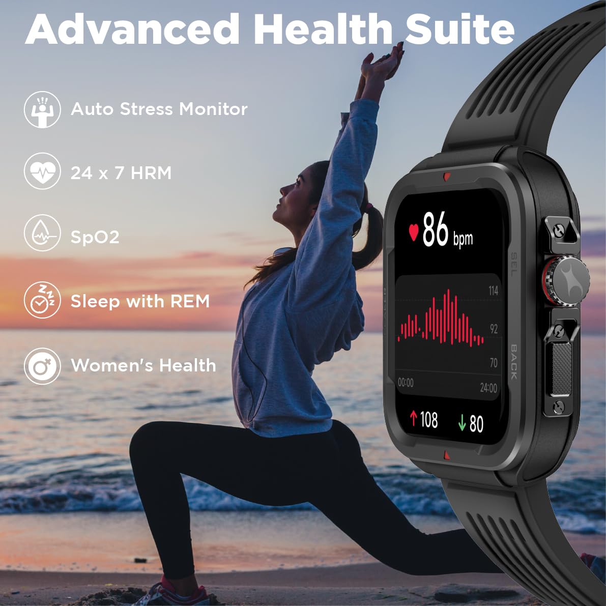 fastrack Active 1.83" HD Display BT Calling Smartwatch , 1 Year warranty - Image 3