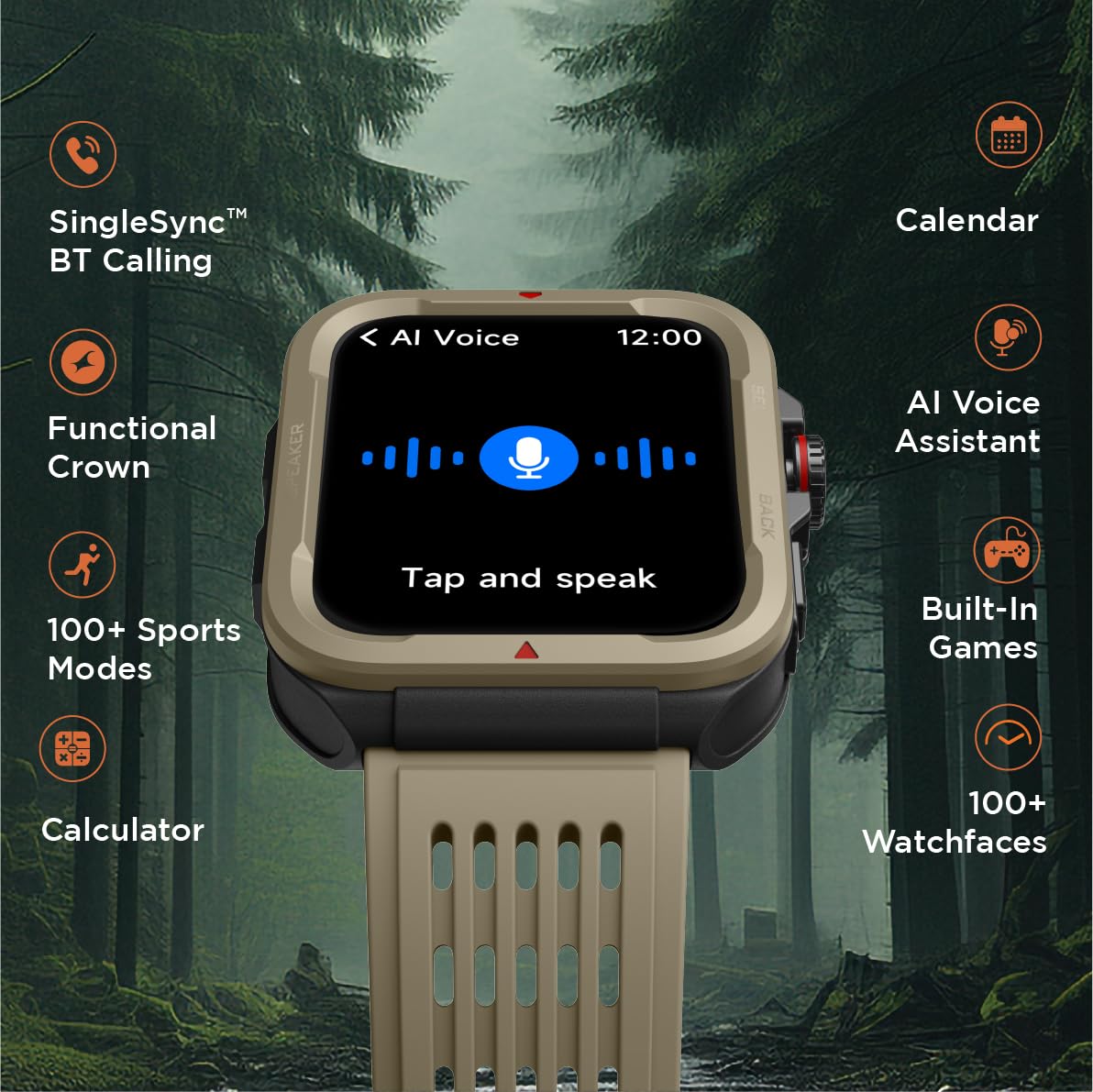 fastrack Active 1.83" HD Display BT Calling Smartwatch , 1 Year warranty - Image 4