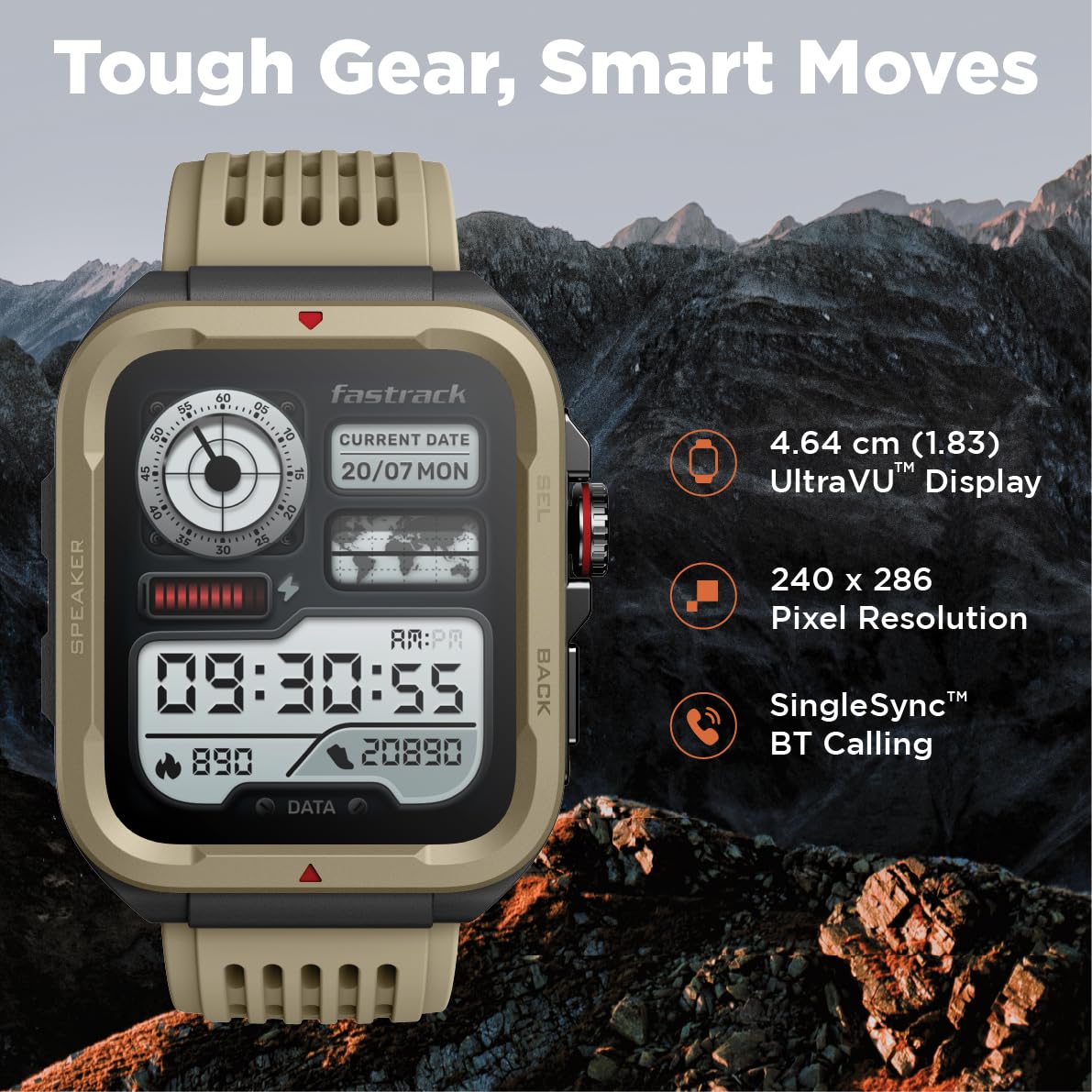 fastrack Active 1.83" HD Display BT Calling Smartwatch , 1 Year warranty - Image 2