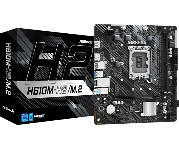 Asrock H610M-H2/M.2 Supports 14th, 13th & 12th Gen Intel® Core™ Processors (LGA1700) 3 Year Warranty