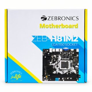Zebronics H81M2 with PCIE M.2 / NVMe Slot (LGA 1150 Socket) LGA 1150Socket ATX Intel H81 Express Chipset DDR3 Motherboard for Desktop
